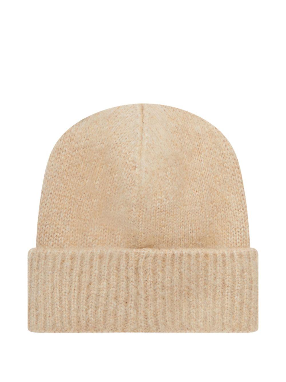 mohair wool logo hat 5HC378 2CQDF0018 MIU MIU 