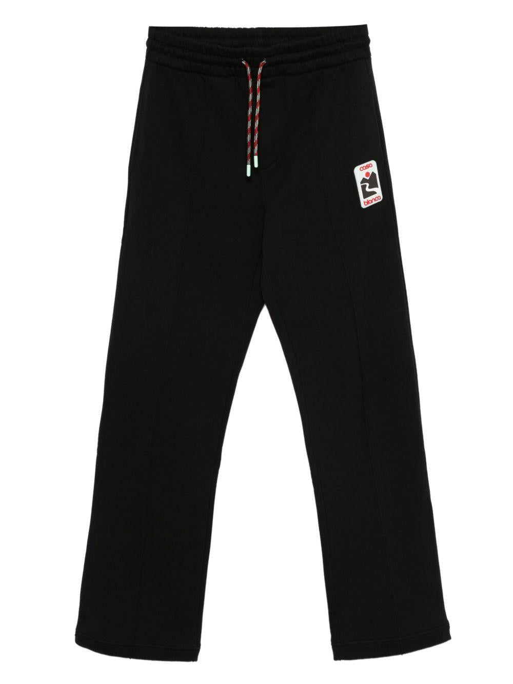 logo-appliqué drawstring track pants U-MPF25-JTR-051-01 SUNSET VALLEY CASABLANCA 