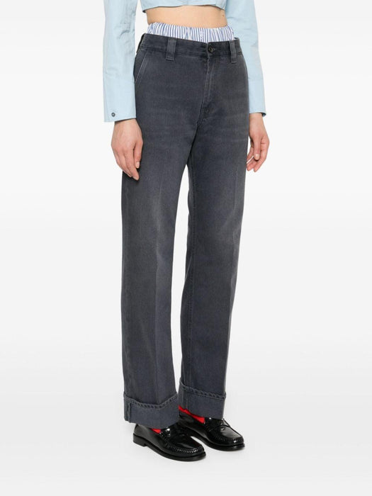 mid-rise straight-leg trousers MP1820 S OOO 15EFF0031 MIU MIU 