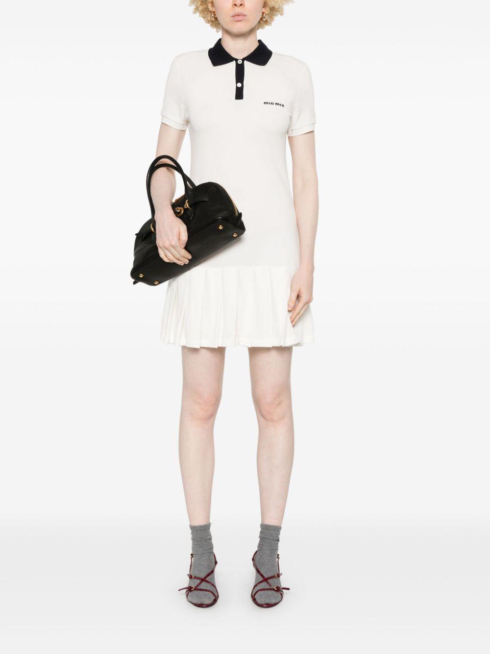 logo-embroidered mini dress MJA893 S OOO 14RWF0009 MIU MIU 