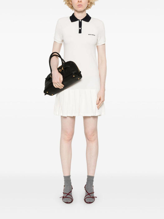 logo-embroidered mini dress MJA893 S OOO 14RWF0009 MIU MIU 