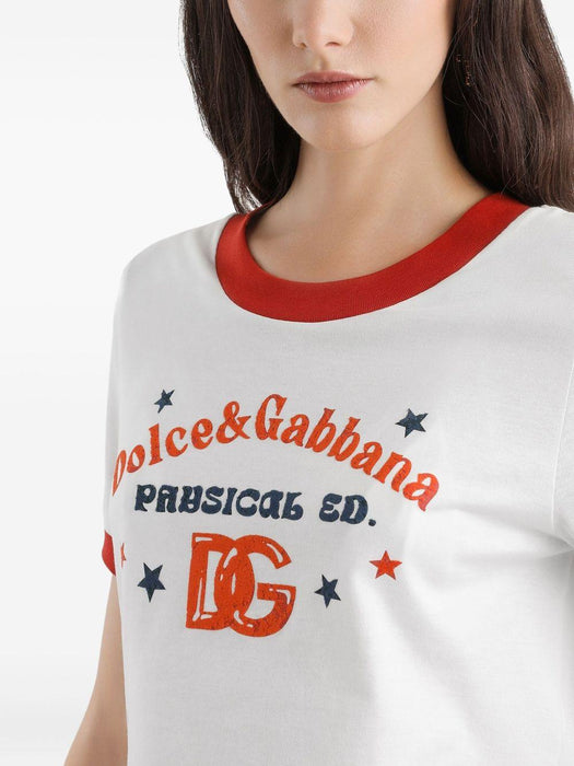 logo-print cotton T-shirt F8N08T GDDNGW0001 DOLCE & GABBANA 
