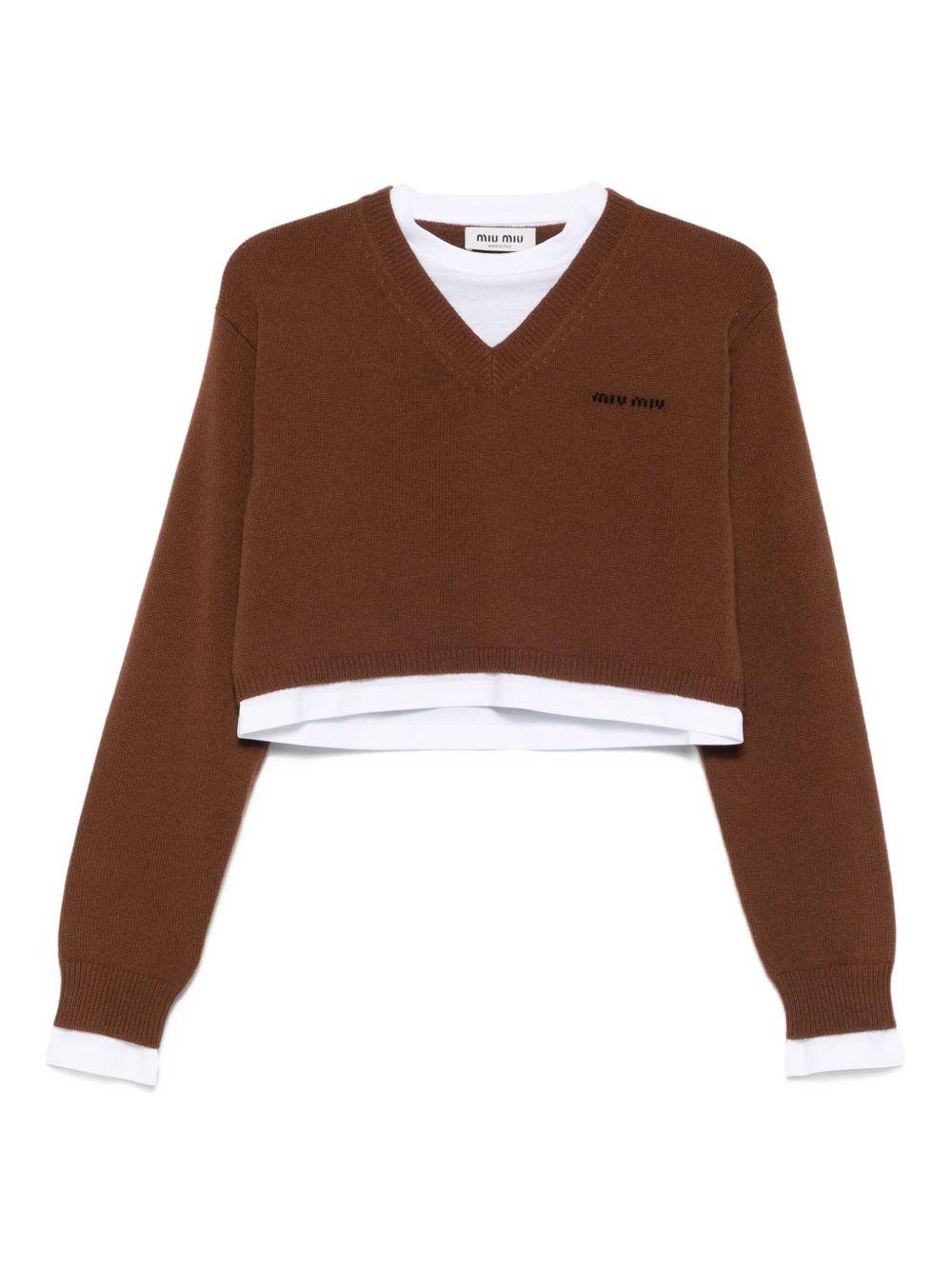 cropped sweater MMLB76 S OOO 174KF0046 MIU MIU 