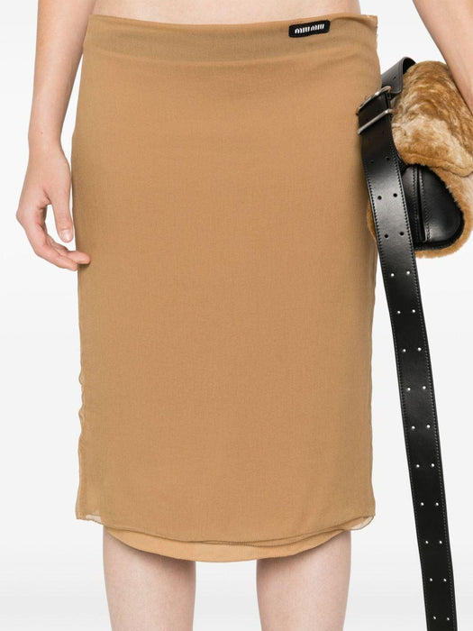silk mini skirt MG2269 S OOO 125RF0629 MIU MIU 