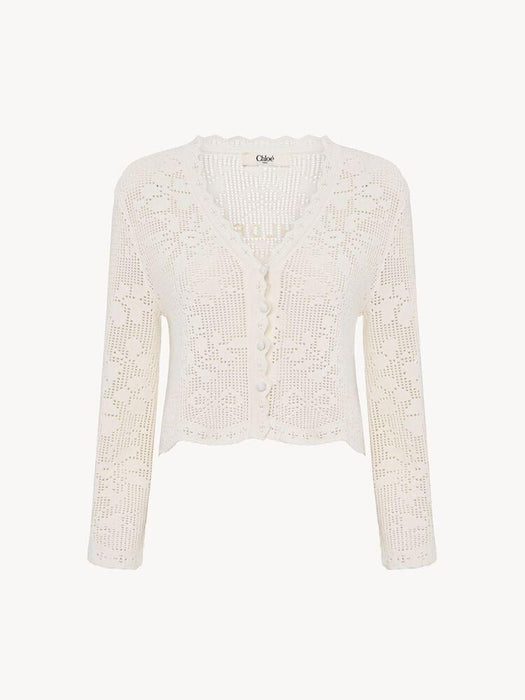 Cropped cardigan CH26AMC10850 101 CHLOÉ 