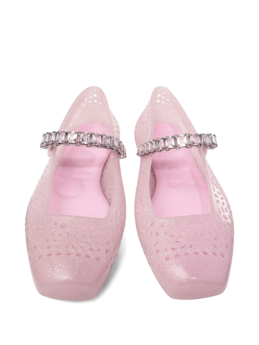 Cotton Candy Jelly Ballerina Flats THE JELLY NTXCOTTON CANDY/SILVER MIX/COTTON JIMMY CHOO 