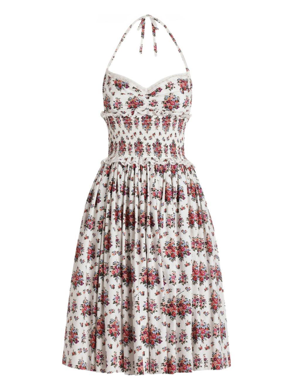 floral halterneck mini dress F60F8T HS5UAHA5XK DOLCE & GABBANA 