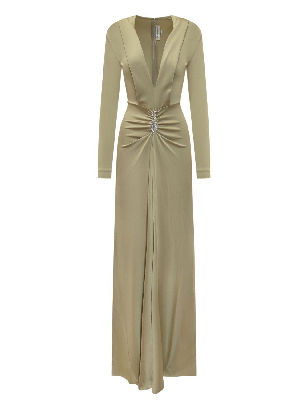 V-neck embellished gown 1325WDR006596A 6211 VICTORIA BECKHAM 