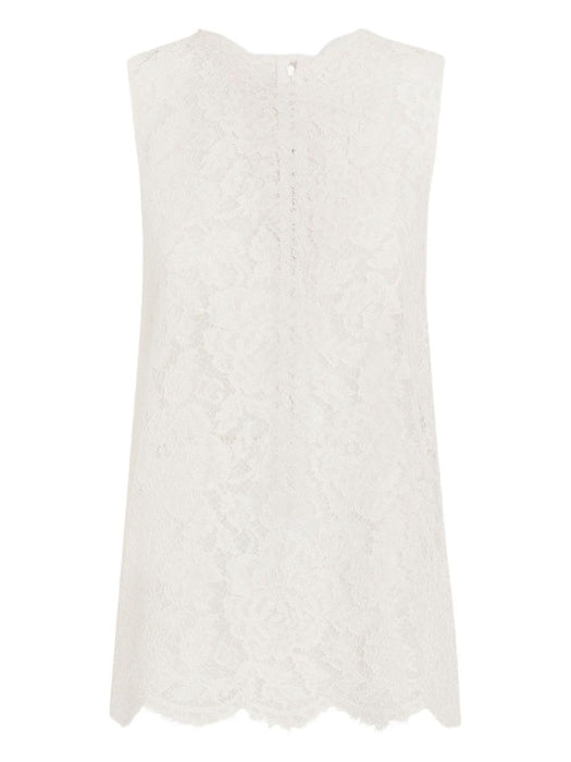 lace-detailing top<BR/><BR/> F73G9T HLM7LW0001 DOLCE & GABBANA 