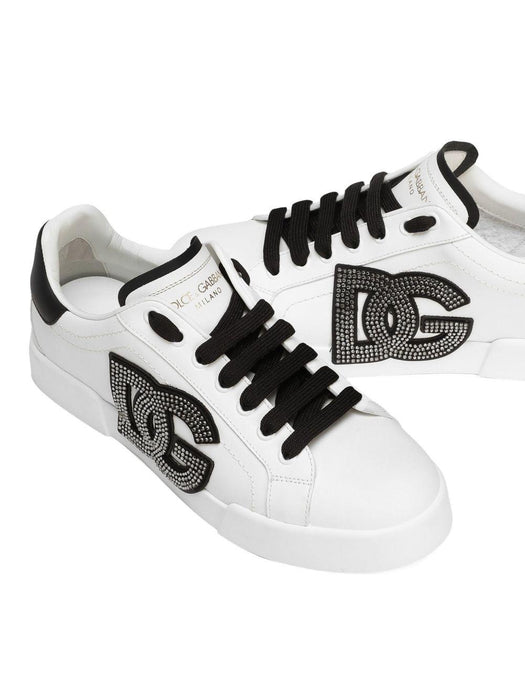 Portofino rhinestone-embellished logo sneakers CK2341 AI41189697 DOLCE & GABBANA 