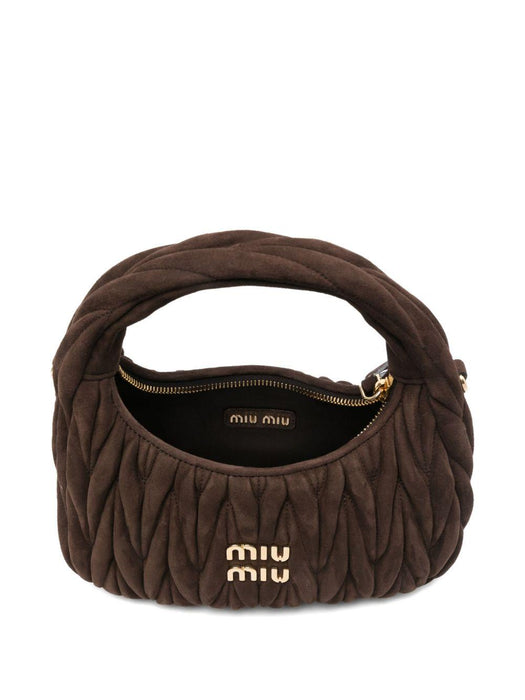 Wander matelassé suede tote bag 5BC125 V OOY AB7OF0003 MIU MIU 