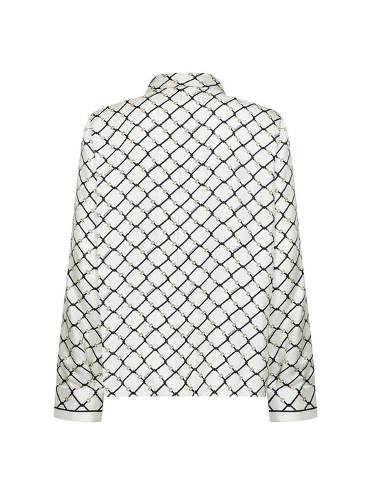 White printed silk twill shirt 852949 ZAUMY9097 GUCCI 