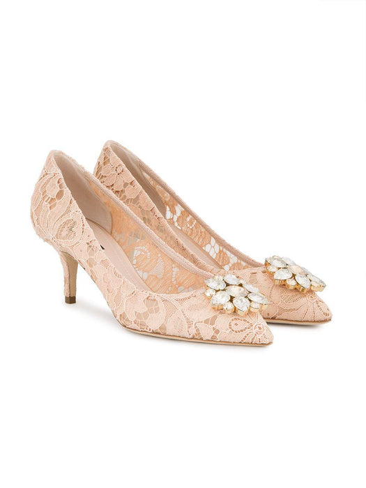 Rainbow Lace 60mm brooch-detail pumps<BR/><BR/> CD0066 AL19880240 DOLCE & GABBANA 