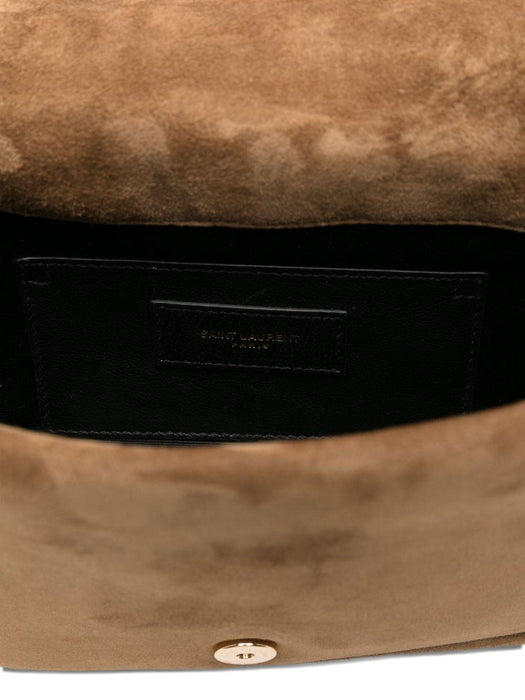 Jamie 4.3 quilted suede shoulder bag<BR/> 806025 1U8073194 SAINT LAURENT 