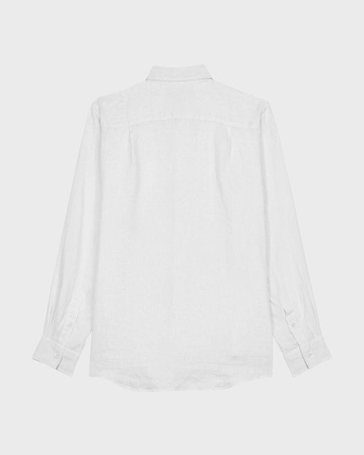 Men Linen Shirt Solid 26163674 010V VILEBREQUIN 