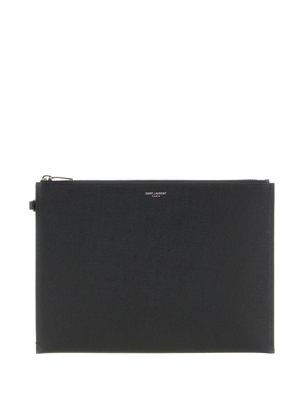 logo zipped clutch<BR/><BR/><BR/><BR/><BR/> 683865 BTY0N1000 SAINT LAURENT 