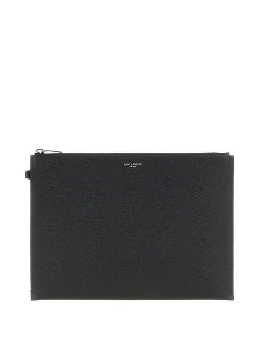 logo zipped clutch<BR/><BR/><BR/><BR/><BR/> 683865 BTY0N1000 SAINT LAURENT 