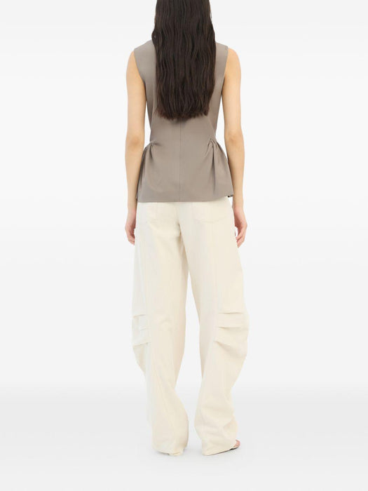 cream tapered trousers 1155062059 2059 ROTATE 