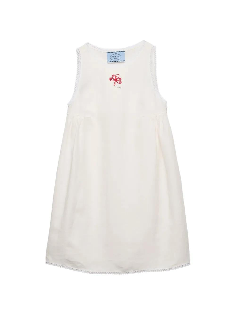 Embroidered slubbed canvas Mini-dress P3S60R S OOO 122GF0009 PRADA 