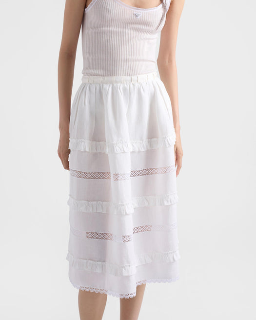 Embroidered linen skirt P181IR S OOO 192TF0009 PRADA 