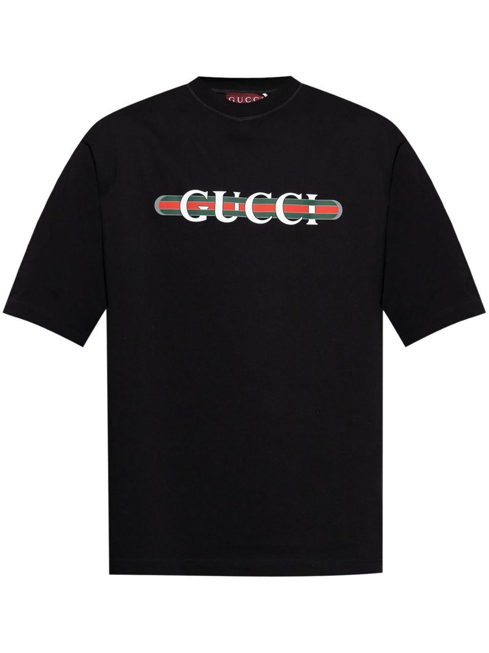 logo-print cotton T-shirt 784361 XJGTE1152 GUCCI 