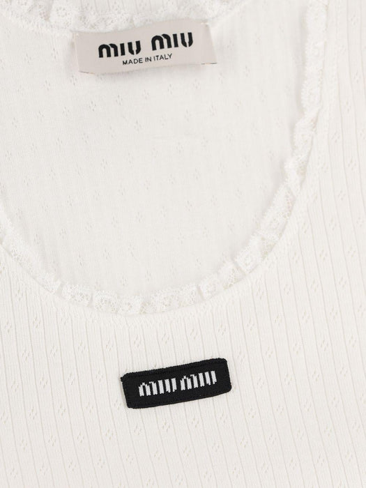 Cotton Tank Top MT2205 1951F0009 MIU MIU 