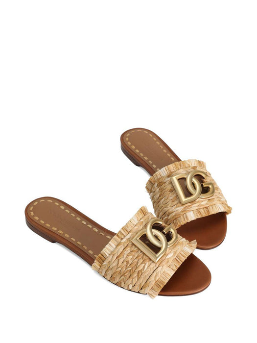 woven-raffia flat sandals CQ0646 AN2178B218 DOLCE & GABBANA 