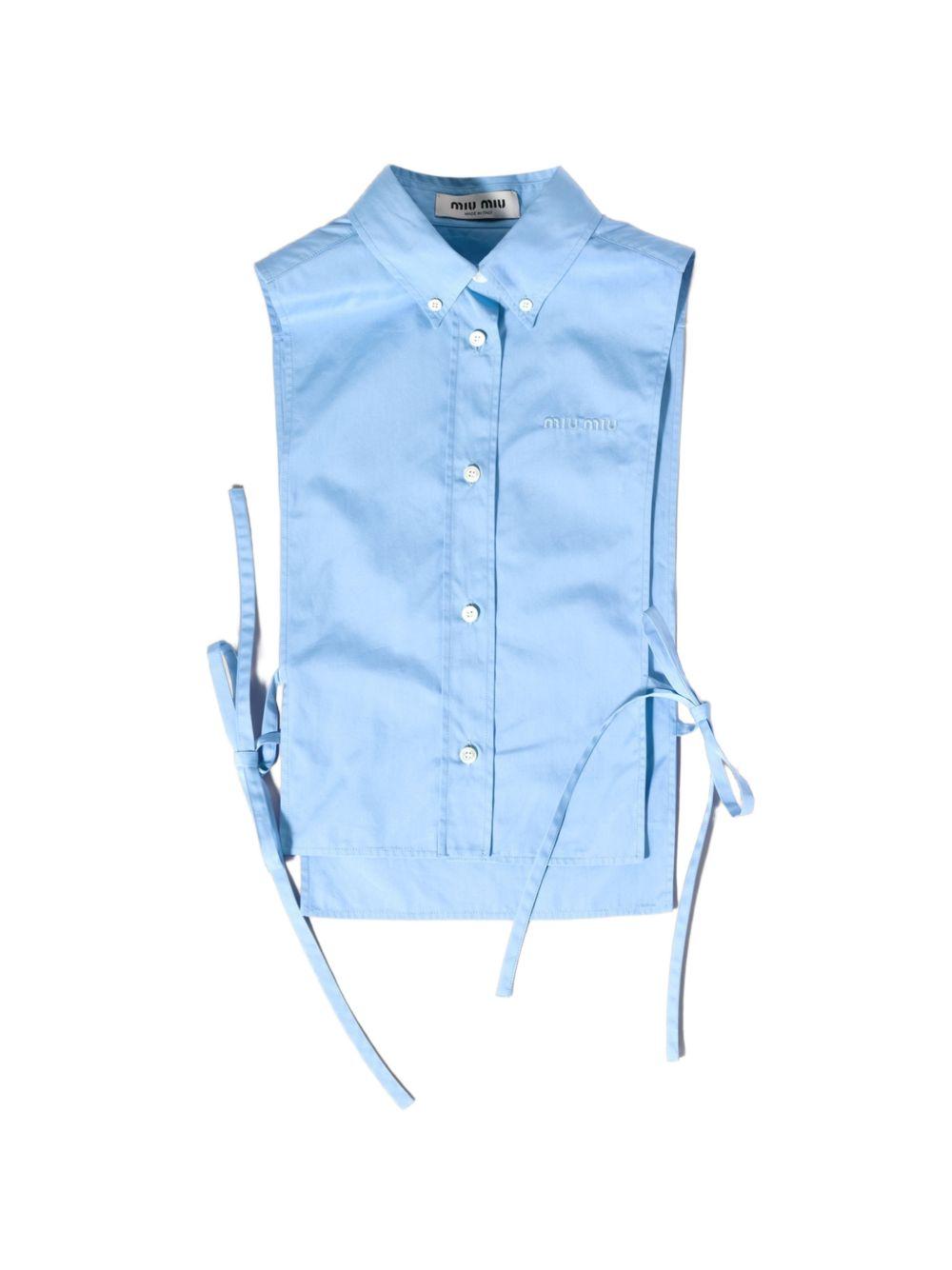 tie side sleeveless shirt MK2024 S OOO 19SEF0076 MIU MIU 