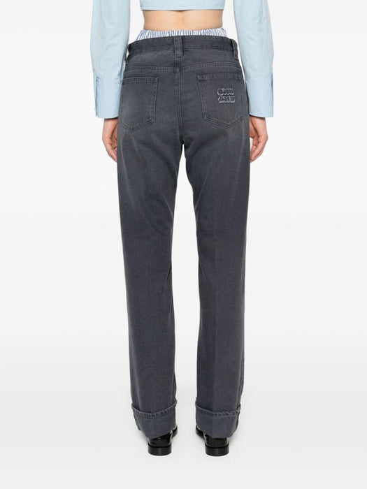 mid-rise straight-leg trousers MP1820 S OOO 15EFF0031 MIU MIU 