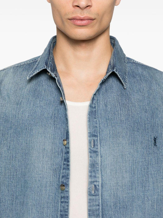 Cassandre denim shirt<BR/> 823437 Y14MJ4248 SAINT LAURENT 