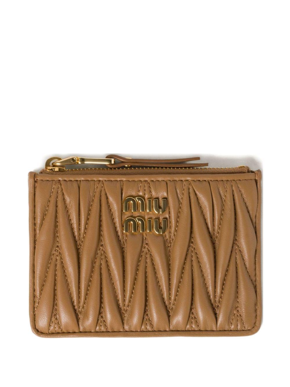 Matelassé leather card holder 5MC093 AFPPF098L MIU MIU 