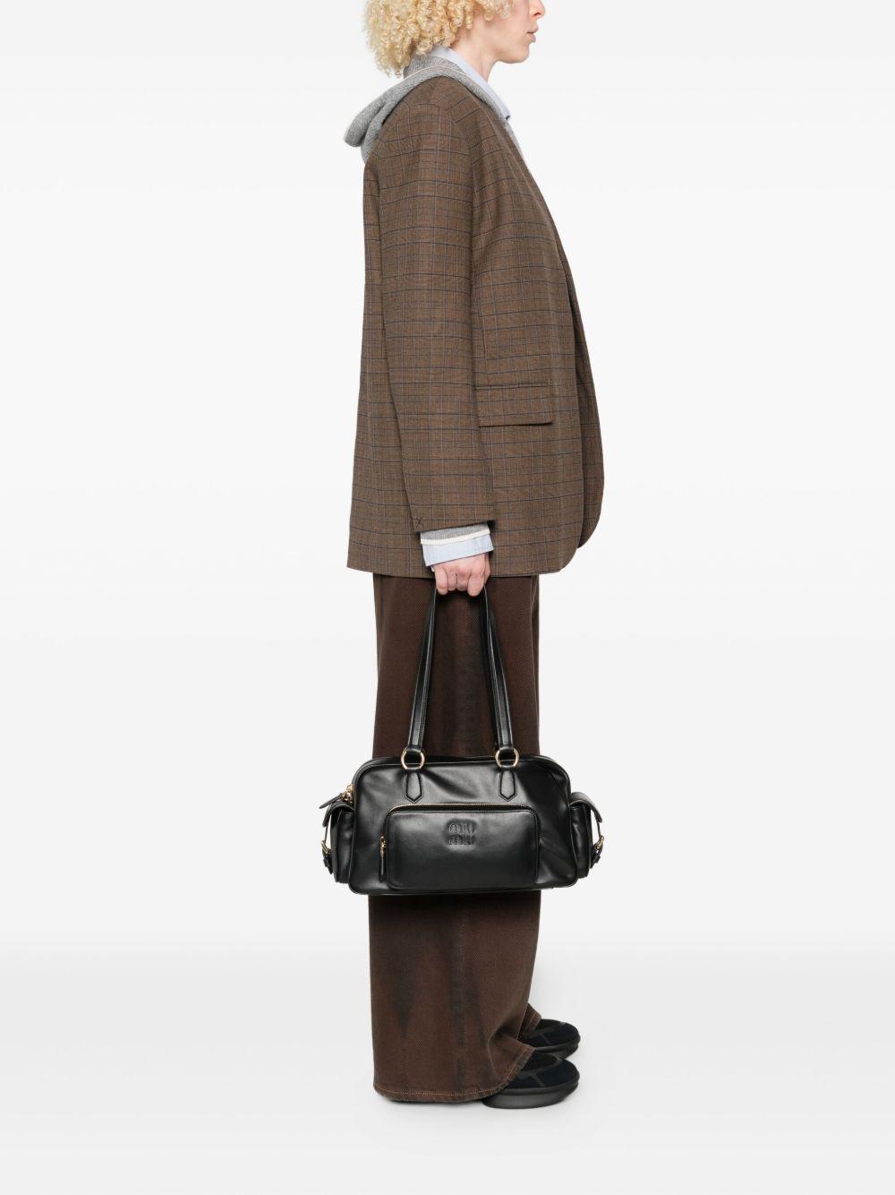 leather top-handle tote bag 5BB179 2ICYF0002 MIU MIU 