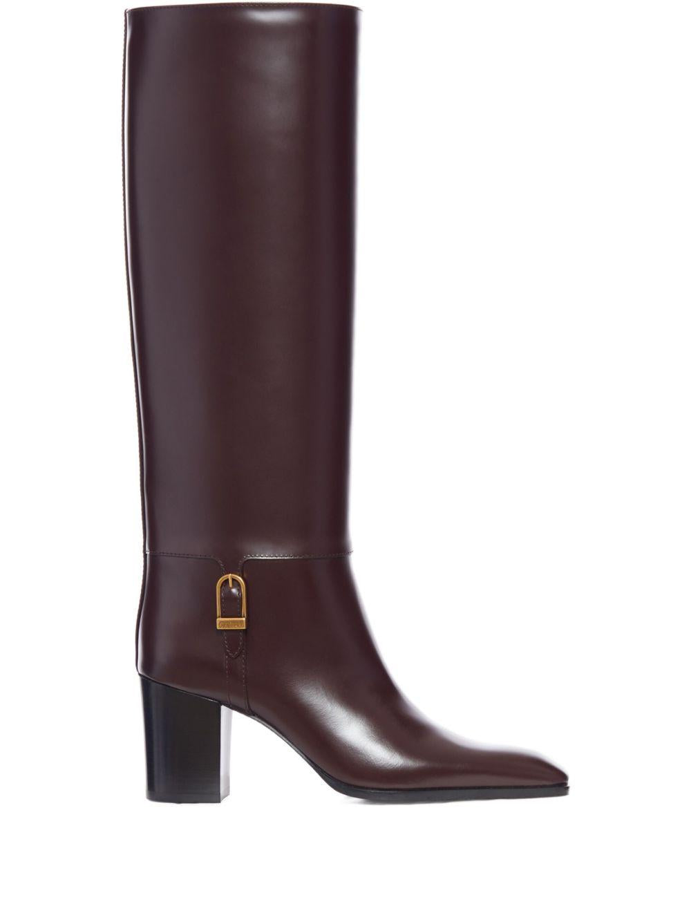 70mm buckle-detail calf-leather boots 818207 AAEHR6033 SAINT LAURENT 