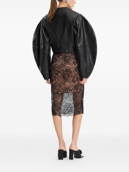 Button leather jacket 116172100  ROTATE 