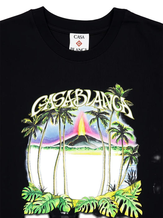 volcano-print T-shirt M-SP26-JTS-001-21 VOLCANO CASABLANCA 