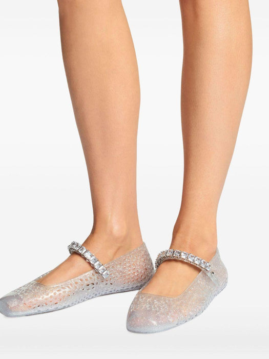 Jelly ballet flats THE JELLY NTX CLEAR/SILVER MIX/CRYSTAL JIMMY CHOO 