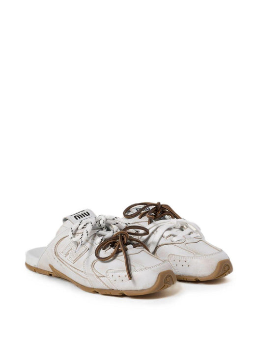 New Balance X Miu Miu 530 SL deco calf leather mules 5E333E F005 3G48F0009 MIU MIU 