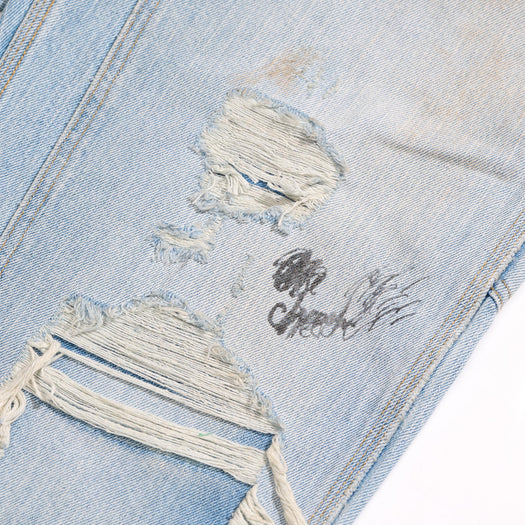 BUSTED DBL KNEE JEAN 5U003Q1010LDM DENIM PALY HOLLYWOOD 