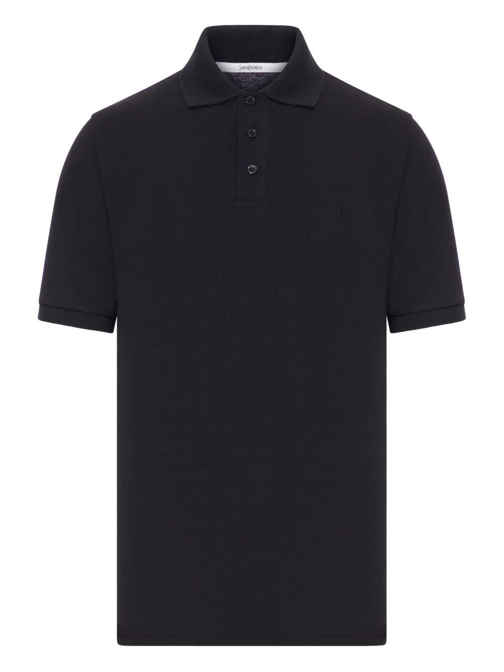cotton polo shirt<BR/> 844845 Y37HC1000 SAINT LAURENT 