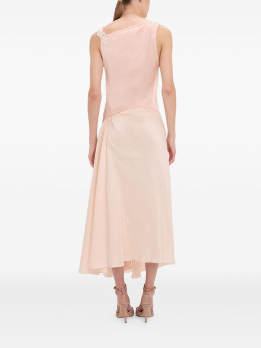lace-trim midi dress 1226WDR007331A 9807 VICTORIA BECKHAM 
