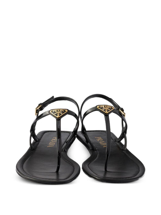 triangle-logo patent-leather sandals 1Y395O F 005 069F0002 PRADA 