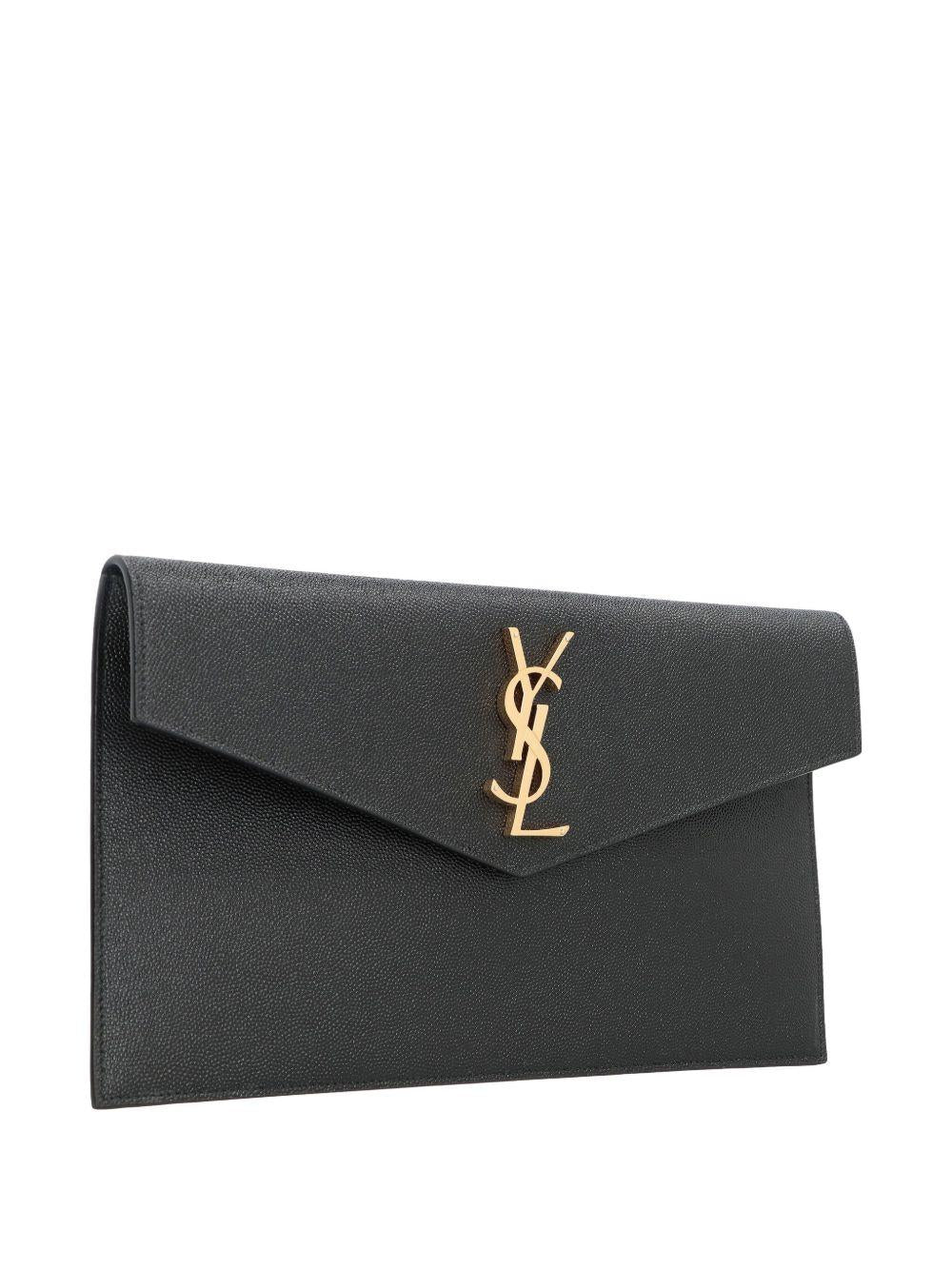 medium logo-plaque clutch bag 565739 1GF0J1000 SAINT LAURENT 