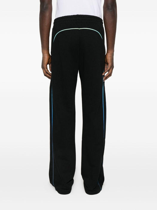 side-stripe elastic-waist trousers M-AW25-JTR-309-01 BLACK CASABLANCA 