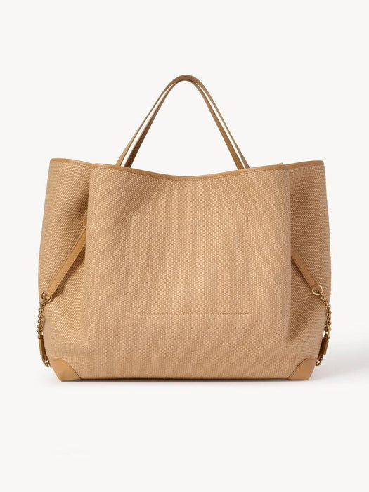 Large double carry bag in raffia-effect fibres CH26AS654S71 218 CHLOÉ 