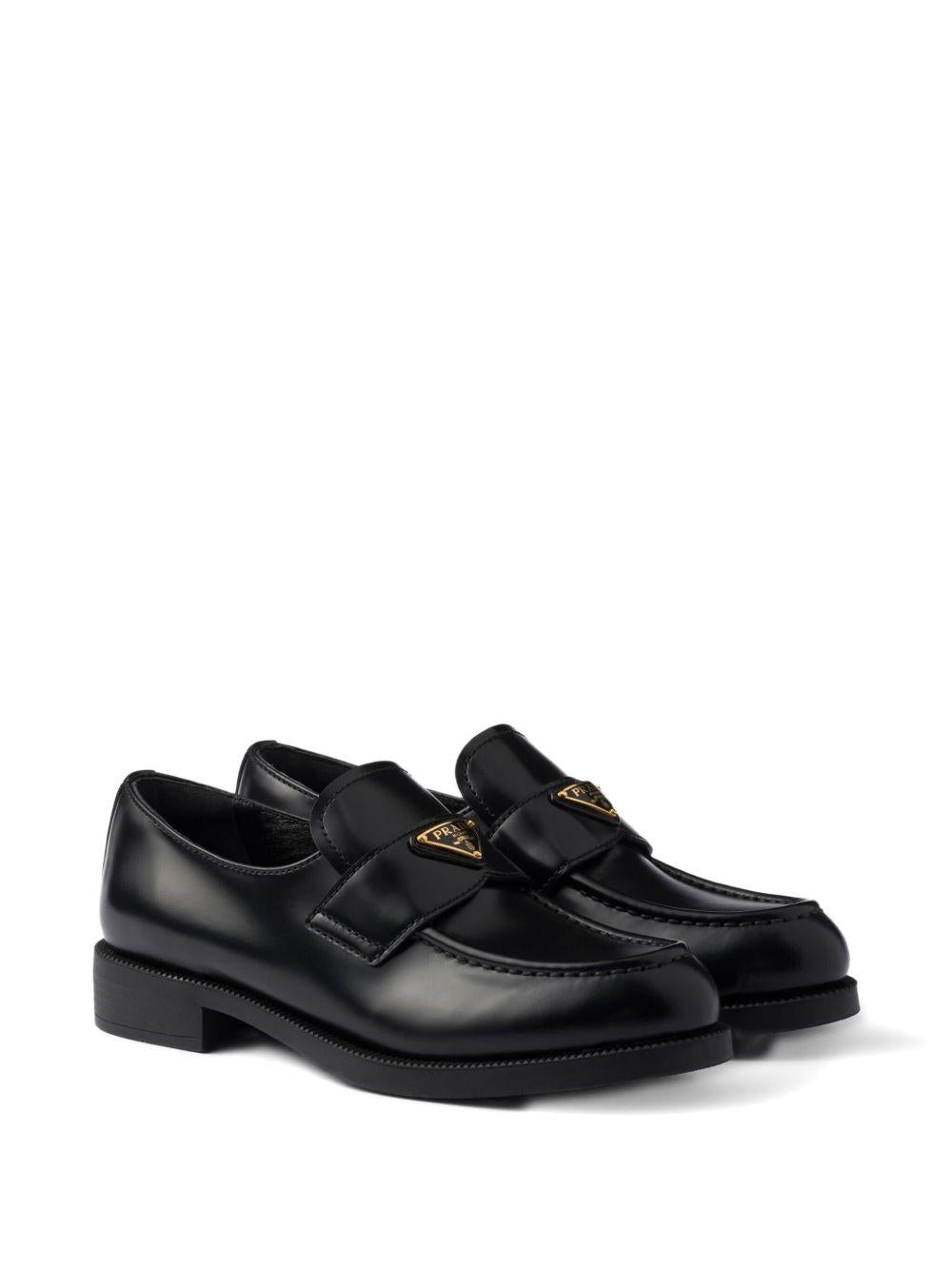 leather triangle-logo loafers 1D329N F DD25 055F0002 PRADA 