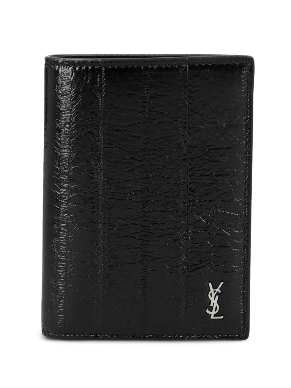 Logo-plaque leather wallet 847958 EABDE1000 SAINT LAURENT 