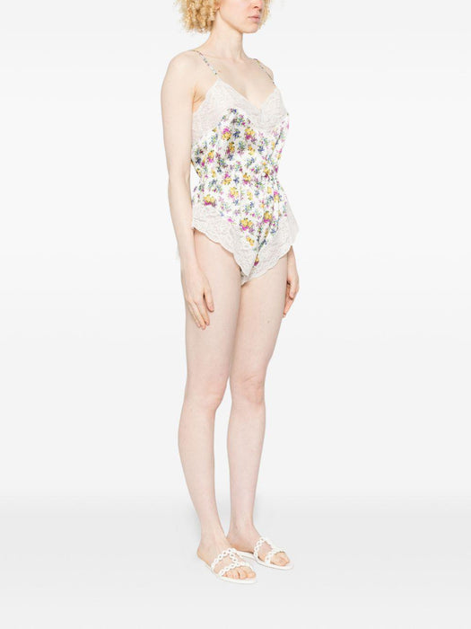 floral-print lace-trim playsuit O7A81T ON0BXHA5XL DOLCE & GABBANA 