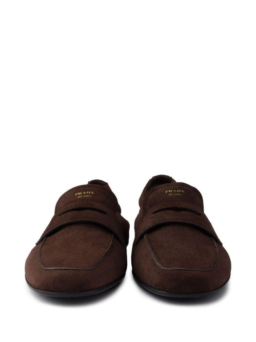 logo-print suede loafers 1D051O F 010 008F0003 PRADA 