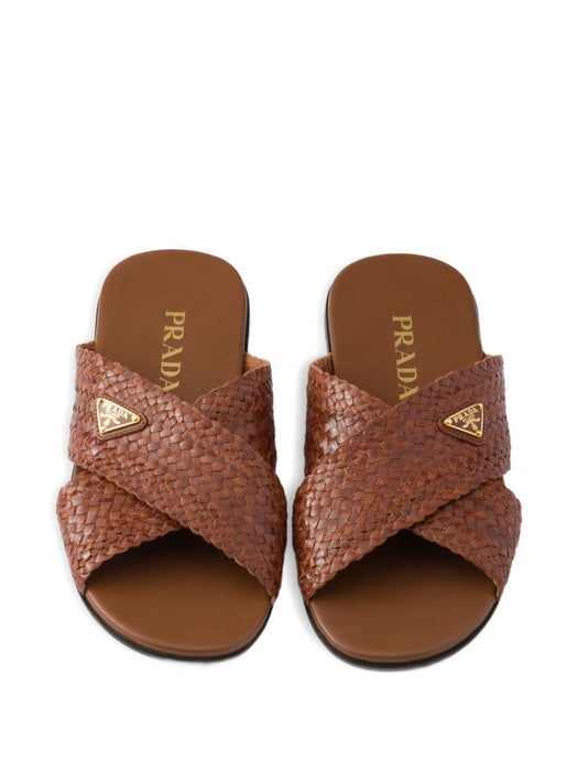 Leather crisscross slides 1XX805 F 005 034F0046 PRADA 