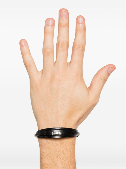 Cassandre multi-strand leather bracelet<BR/><BR/> 820441 AAEKE1000 SAINT LAURENT 